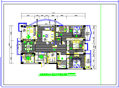  First floor villa interior cad decoration plan construction drawing - figure 1