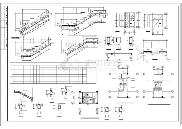 某中学教学楼全套cad结构施工设计施工图-图二