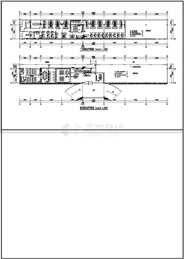 公司办公大楼全套网络线路设计cad图纸-图二