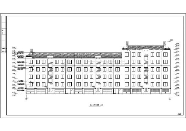 某砖混结构五层住宅楼设计cad全套建施图纸（含设计说明）-图二