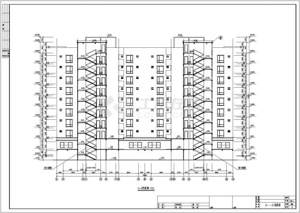 某小高层框架结构住宅楼建筑设计cad全套施工图纸（含设计说明）-图二