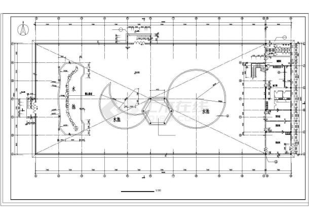 海珍品养殖大棚结构cad建筑设计施工图纸-图二