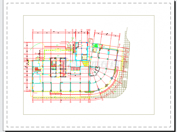 【上海】购物商场空调及防排烟系统设计施工CAD图-图一