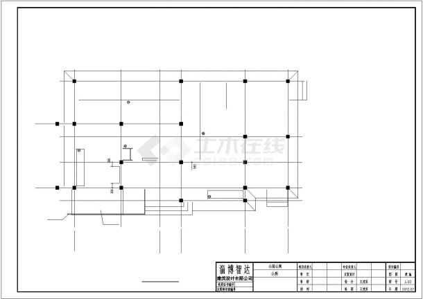 经典公园公共厕所整套建筑施工设计cad图纸-图二