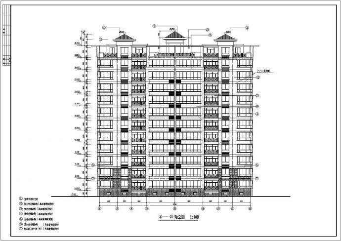高层住宅建筑单体设计全套施工cad图_图1