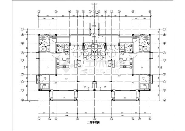某二层框架结构酒店式公寓楼设计cad建筑方案图纸（甲级院设计）-图二