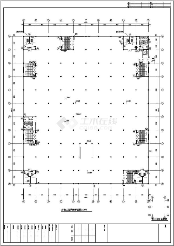 [山东]大型商场暖通设计施工CAD图（散热器采暖 空调通风）-图二