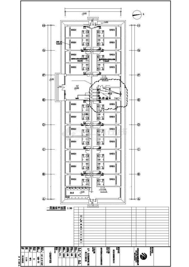 重庆市某大型交通运输站1240平米2层职工宿舍楼电气系统设计CAD图纸-图一
