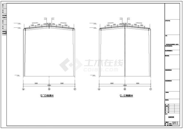 广西南宁某公司钢结构工厂工程施工图-图一