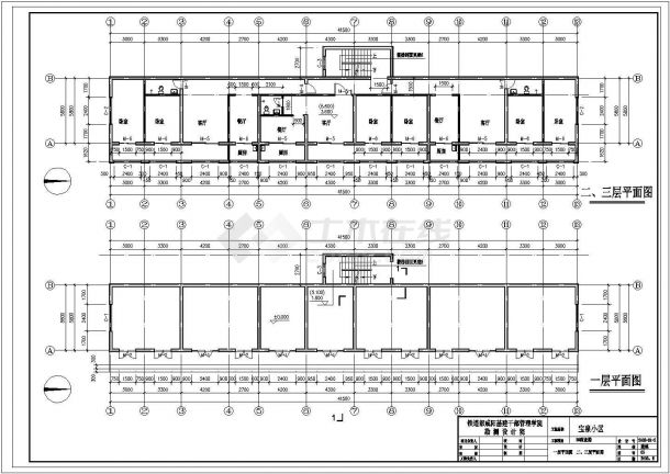北京朝阳区某3层酒店式公寓住宅楼平面设计CAD图纸（含10张户型图）-图二