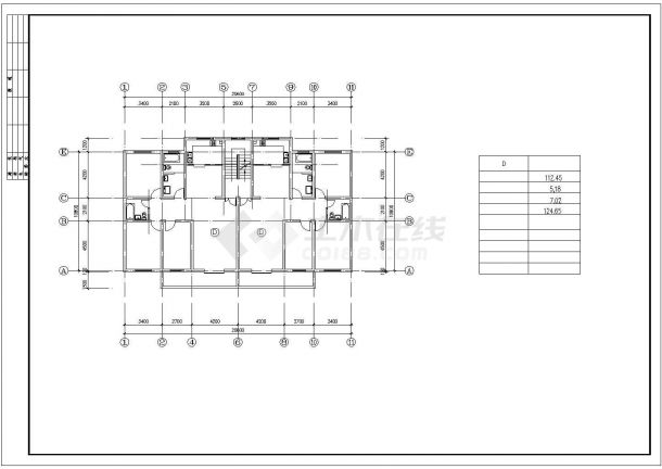 南京市中山花园小区经典户型设计CAD图纸（共10张）-图二