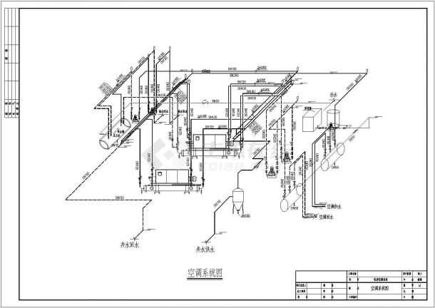 某水源热泵机房空调系统设计cad全套施工图（甲级院设计）-图一