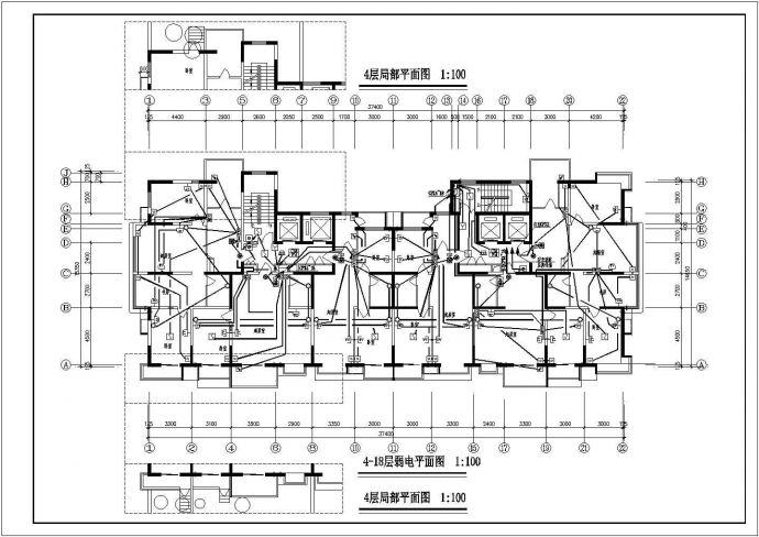 某地小区高层住宅楼电气方案CAD示意图_图1