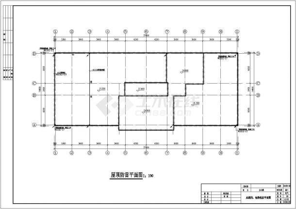六层框架式结构办公楼电气方案图-图一