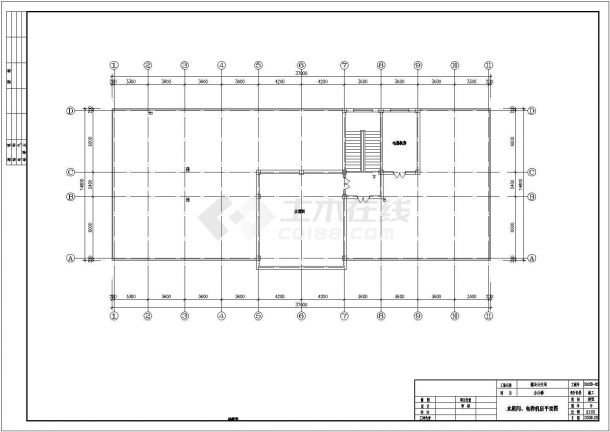 六层框架式结构办公楼电气方案图-图二