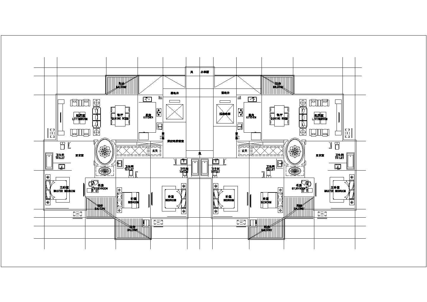 苏州市湖馨世家花园小区经典热门的平面户型设计CAD图纸（7张）