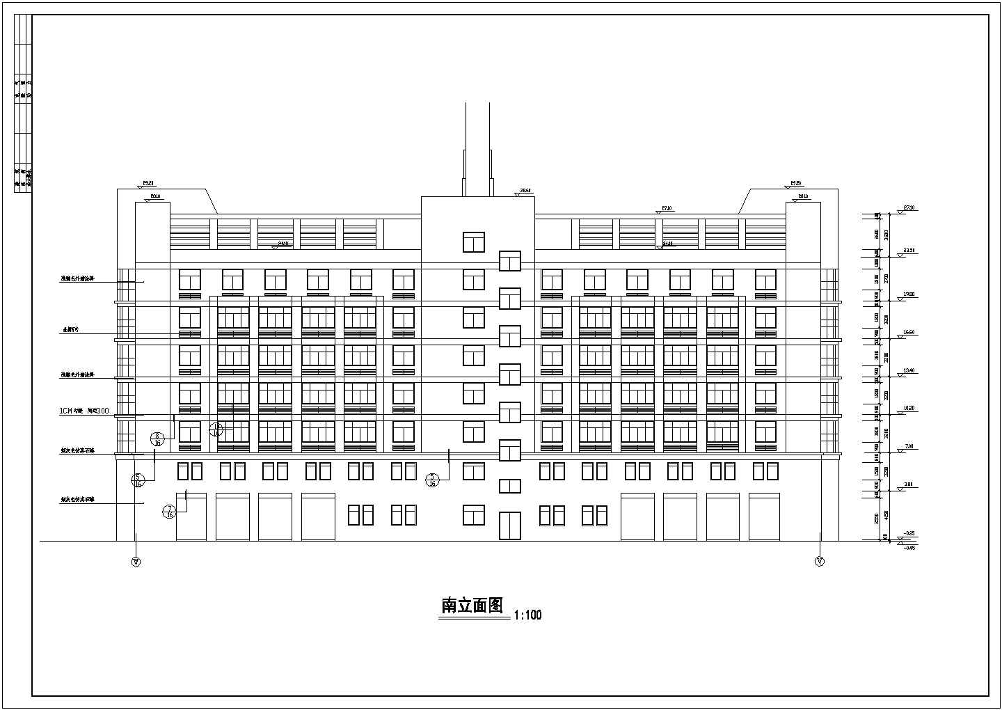 消防队办公楼建筑CAD参考示意图