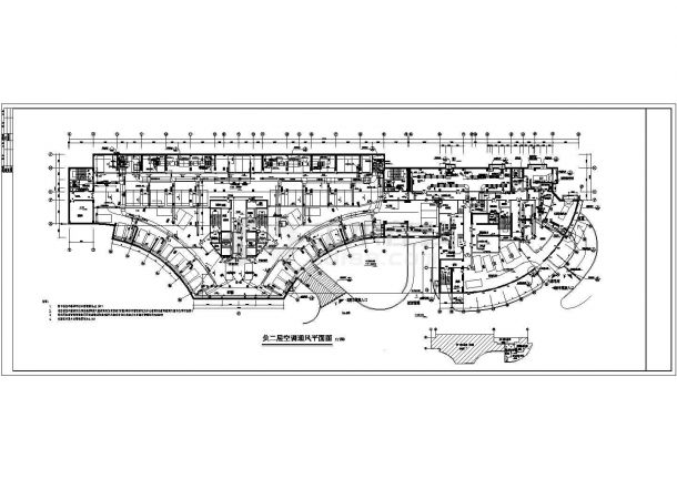 某医院住院楼中央空调系统设计cad平面施工图（甲级院设计）-图一