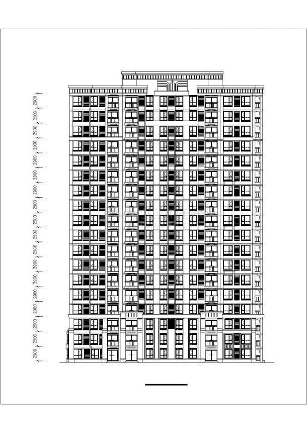 哈尔滨市馨丽花园小区18层框架结构住宅楼全套平立面设计CAD图纸-图一