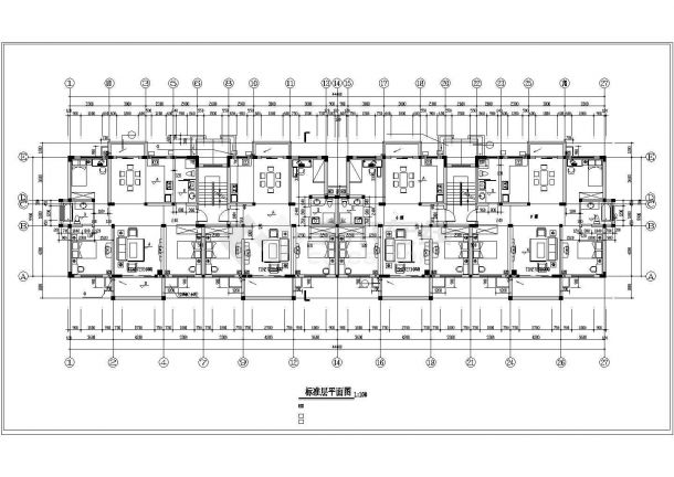 某高层住址建筑全套CAD施工设计图纸-图一