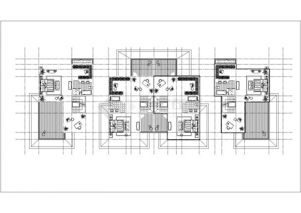 南京市某企业家属院3层砖混结构双拼式住宅楼平面设计CAD图纸-图一