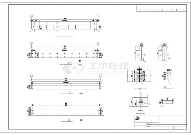 荣鑫机械公司钢结构工程CAD施工图-图二