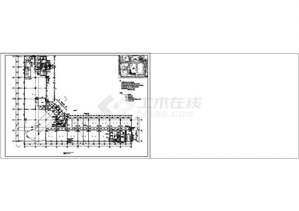 某四星级大酒店施工方案设计cad图纸-图一