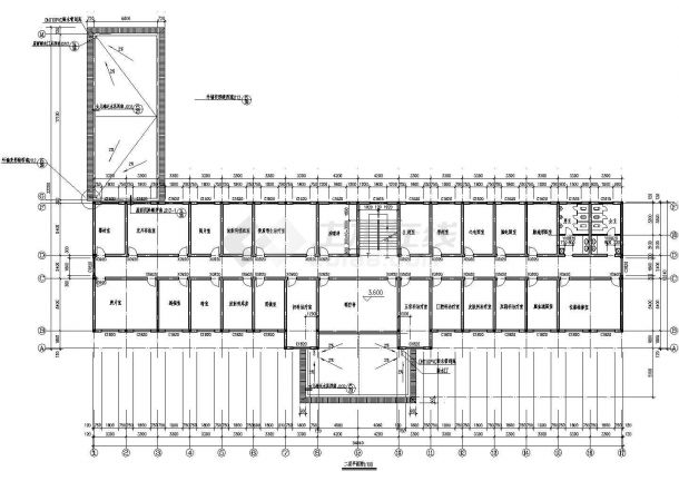 某步兵师五层框架结构门诊楼（3437.4㎡）设计cad全套建筑方案图（含设计说明）-图一