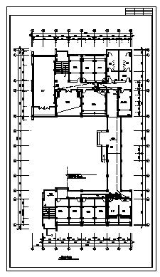 某五层商贸大厦办公楼强电施工cad图(含照明，电力配电，防雷及接地系统设计)-图二