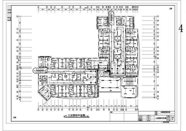 某地区四层砖混结构医院住院楼电气工程设计CAD图（含电气说明及材料表）-图二