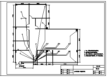 某办公室装修电气施工cad图(含照明插座网线平面图)-图二