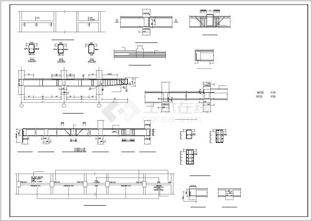 某建筑大楼底框结构设计施工CAD图-图一