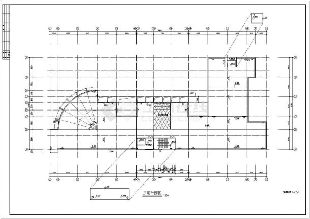 某三层医院门诊楼设计cad全套建筑施工图纸（甲级院设计）-图一