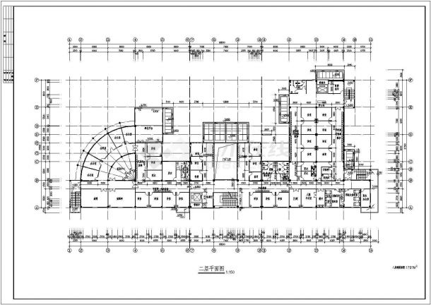 某三层医院门诊楼设计cad全套建筑施工图纸（甲级院设计）-图二