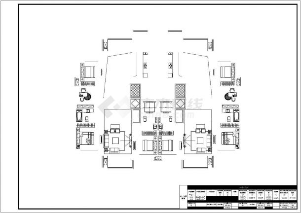 杭州市曦晨花园小区住宅楼的标准层平面设计CAD图纸（6张）-图二