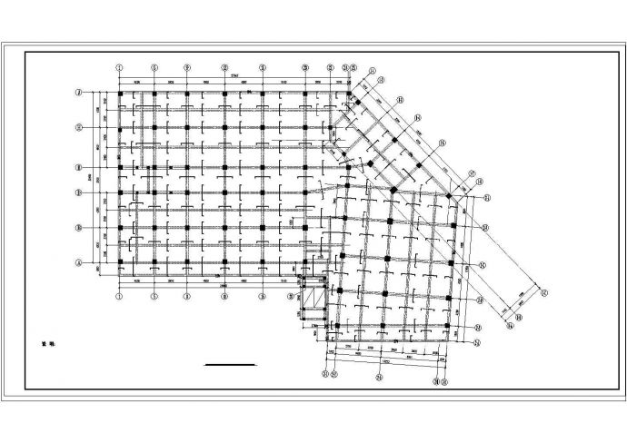 平面底框结构施工设计cad图纸_图1