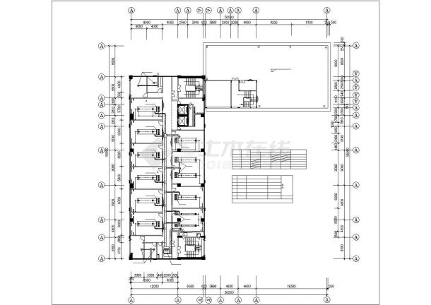 德州市某市政单位行政办公大楼VRV变频空调施工设计CAD图纸-图一