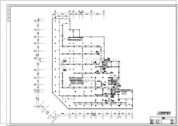大型超市中央空调设计cad平面施工图-图二