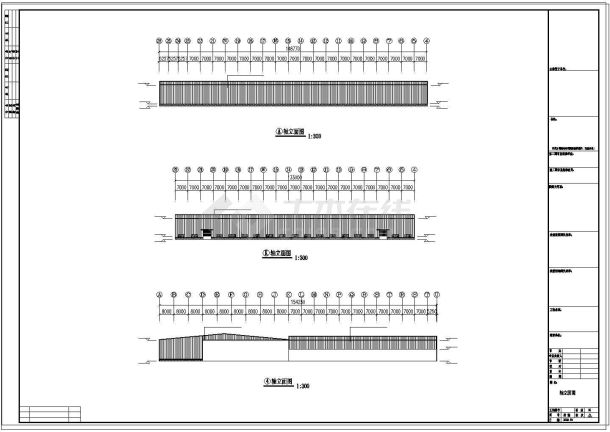 旭升三厂钢结构工程CAD施工图纸-图二