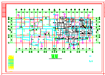异型柱高层建筑施工cad工程图纸（转换层）-图二