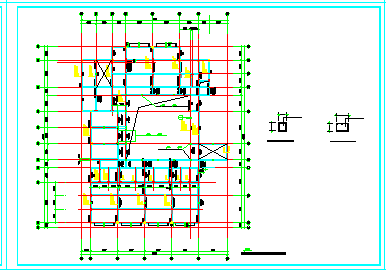 幼儿园建筑框架结构施工设计cad图纸-图二