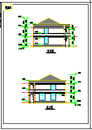 整套详细的别墅设计建筑施工cad图纸-图二