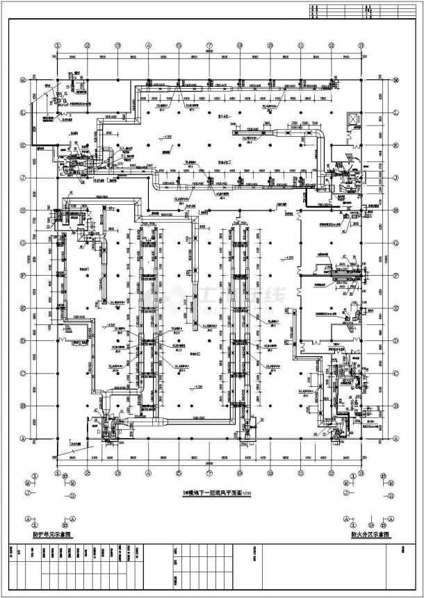 [山东]大型商场暖通设计施工cad图，含施工说明-图一