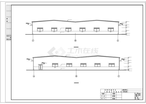 普通车间门式钢结构建筑图.cad-图二