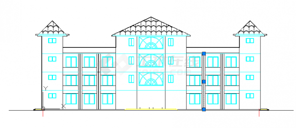 住宅建筑平立面cad结构设计施工图-图二