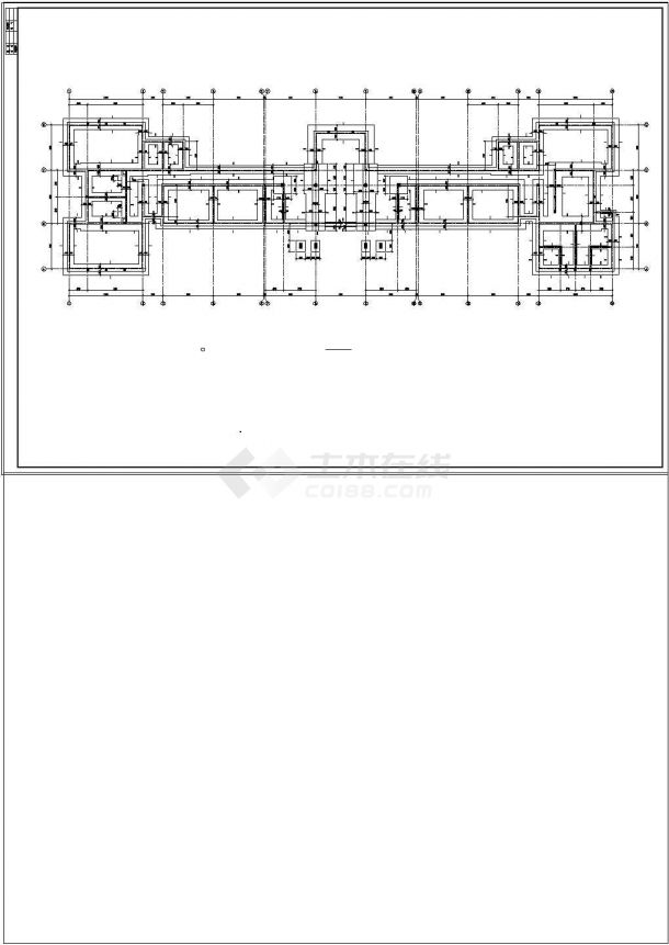 5层砖混结构学校结构设计CAD施工图纸-图一
