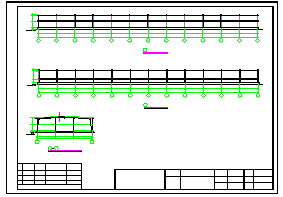 自行车棚11种弧形单跨等cad施工设计图