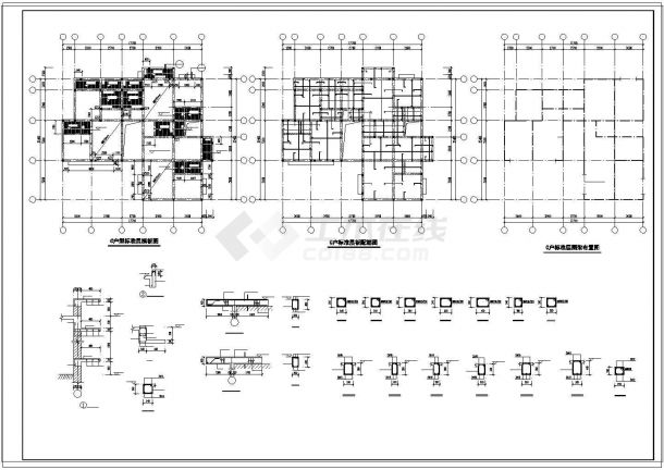 6跃7砖混结构住宅楼设计图纸-图二