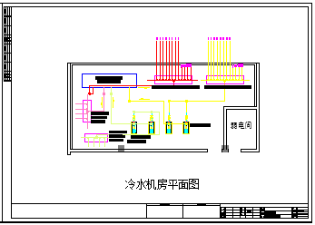 综合楼大型地源热泵系统cad设计图-图一