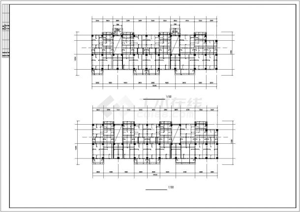 潍坊市银枫路某居住区5360平米5层砌体结构住宅楼结构设计CAD图纸-图二